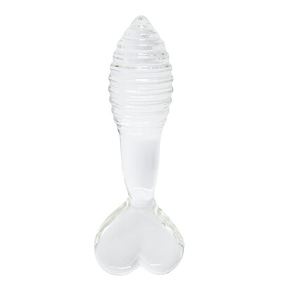 Foto Plug Anal em Formato de Coração em Vidro
