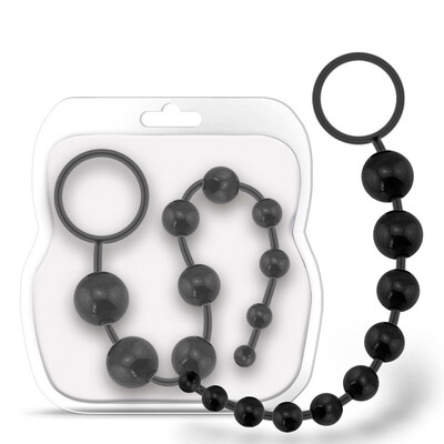 FotoPlug Anal Cordão de Silicone com Esferas Escalonadas e Alça