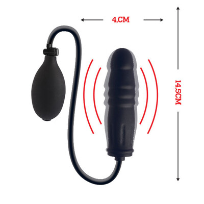Foto Dildo H8 Inflável em Silicone com Bomba Manual com Controle de Pressão