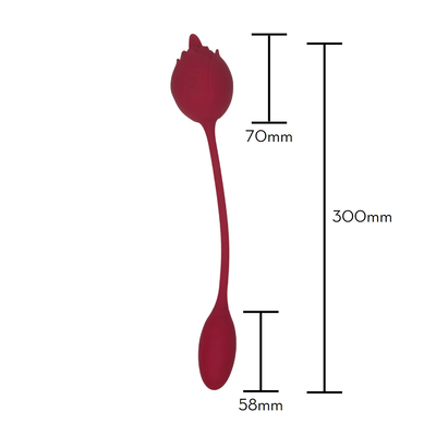 FotoVibrador Estimulador Clitoriano Duplo em Formato de Rosa por Aplicativo