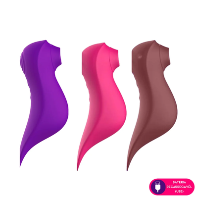 Foto Vibrador Estimulador Clitoriano Triplo Língua Mágica Pulsação e Vibração