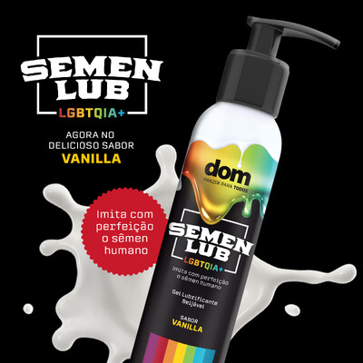 Foto Gel Lubrificante Beijável Semen Lub LGBTQIA+ Sabor Vanilla