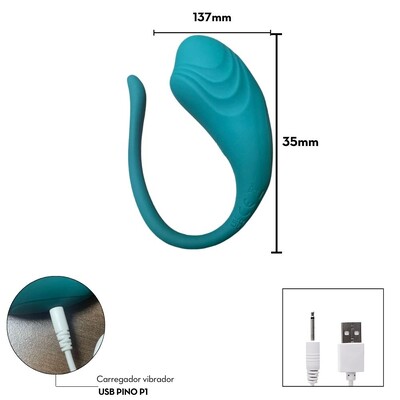 FotoVibrador de Casal com Controle por Aplicativo Toque Super Macio Aveludado