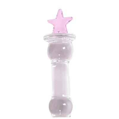 Foto Plug Anal Dildo Masturbador de Vidro Formato de Estrela