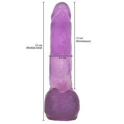 FotoPênis Realístico Real 8 em Silicone com Vibro 21 x 4,5 cm