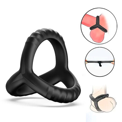 Foto Anel Peniano Duplo para Pênis e Escroto Super Macio e Flexivel