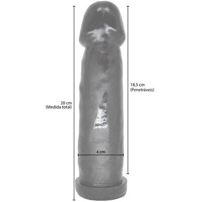 FotoPênis Cabeçudo III em Silicone Maciço 20 x 4 cm