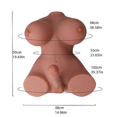 FotoBoneca Hermafrodita Meio Corpo Pênis Vagina Ânus Sex Doll