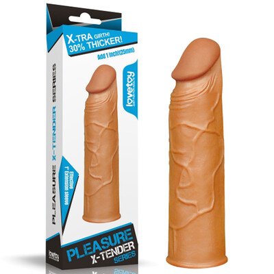 Foto Capa Peniana com Extensor de 2,5 cm Pleasure X-Tender 17 cm x 3,5 cm