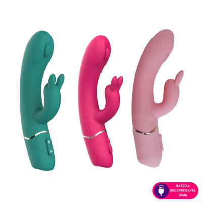 Foto Vibrador Estimulador Duplo de Ponto G e Clitóris Rabbit Nv Toys Dido