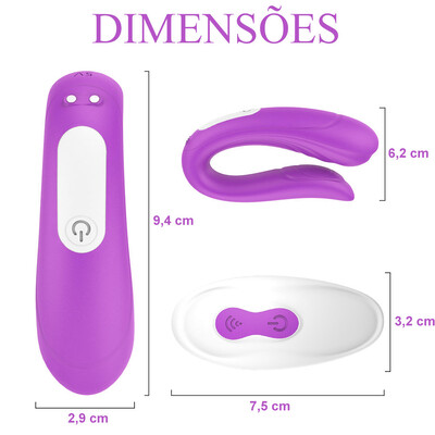 FotoVibrador de Casal Mermaid Multivelocidade em Silicone