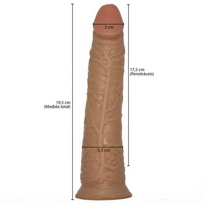 FotoPrótese Long Dong sem Escroto 19,5cm