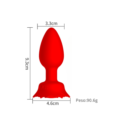 FotoPlug Anal em Formato de Flor Controlado por Aplicativo Toque Aveludado