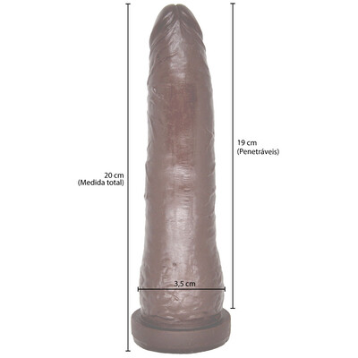 FotoPênis Dildo II em Silicone Maciço 20 x 3,5 cm