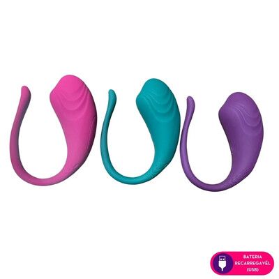 Foto Vibrador de Casal com Controle por Aplicativo Toque Super Macio Aveludado