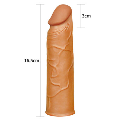 FotoCapa Peniana com Extensor de 2,5 cm Pleasure X-Tender 17 cm x 3,5 cm