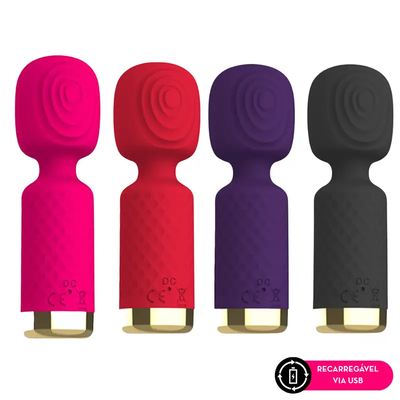 Foto Mini Vibrador Massageador Multivelocidade com Toque Aveludado