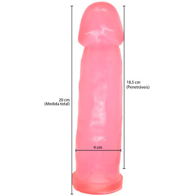 FotoPênis Cabeçudo III em Silicone Maciço 20 x 4 cm