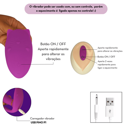 FotoVibrador Calcinha Estimulador com Controle Remoto e Aquecimento