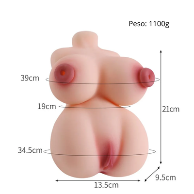 FotoMasturbador Sexual Realístico 4 Orifícios Vagina Ânus e Seios Penetráveis