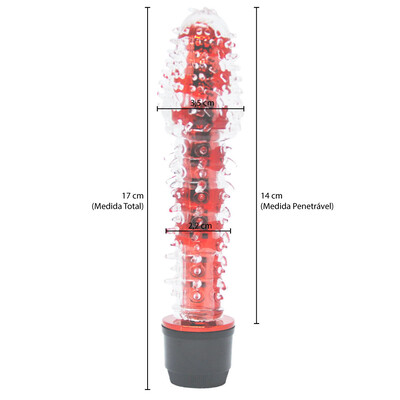 Foto Vibrador Personal com Capa Estimuladora 14 cm x 2,5 cm