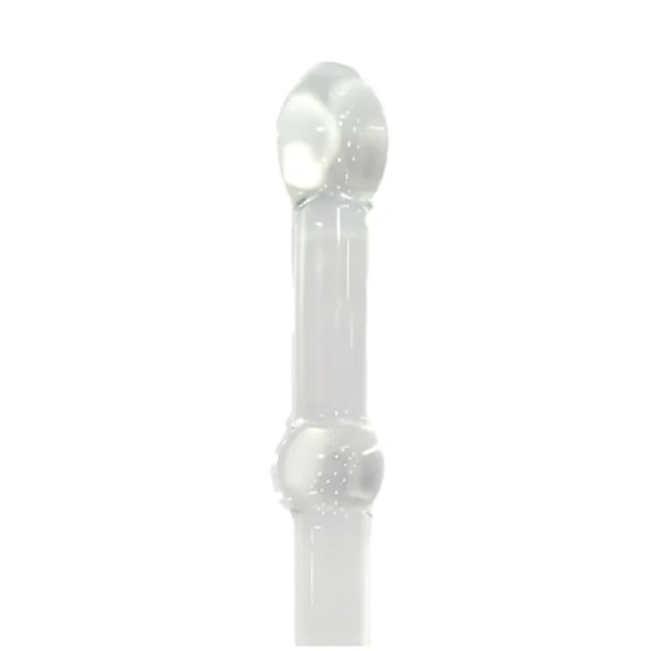 Plug Penetrador Dildo de Vidro em Alto Relevo Formato de Morango