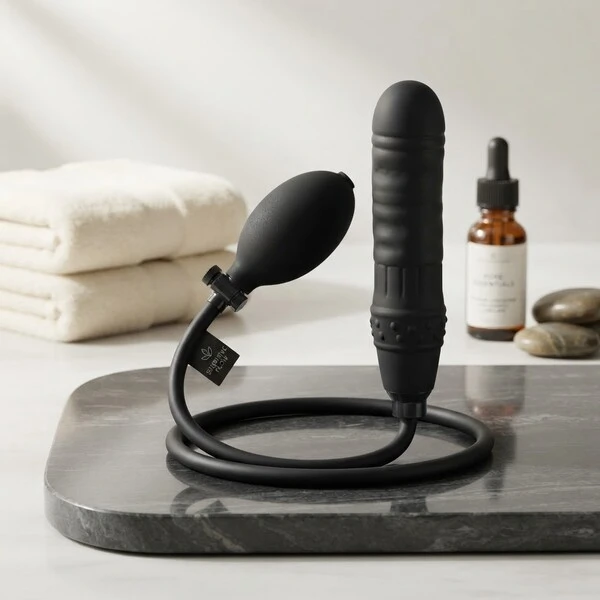 Pênis Plug Anal Inflável Silicone 14,5 cm x 4 cm - Dom H9