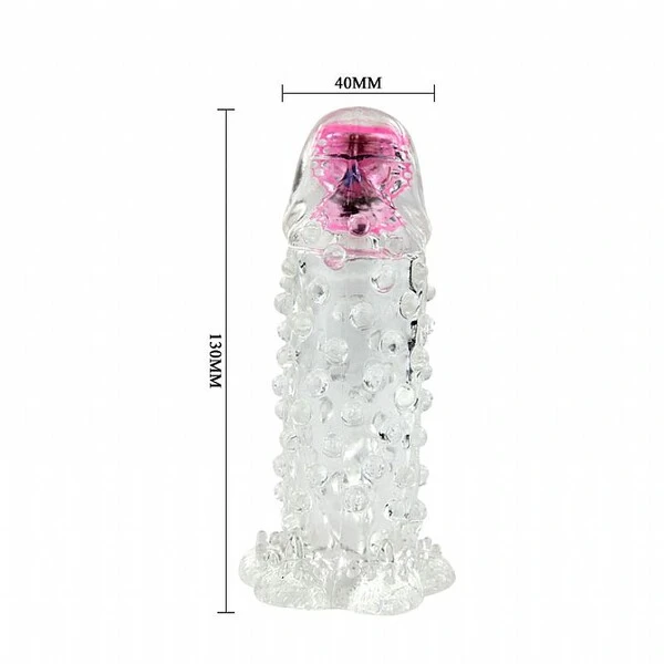 Capa Peniana Brave Man com Vibrador de Toque e Estimulador de Clitóris
