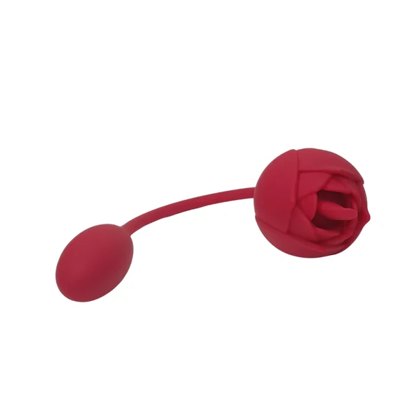 Vibrador Estimulador Clitoriano Duplo em Formato de Rosa por Aplicativo