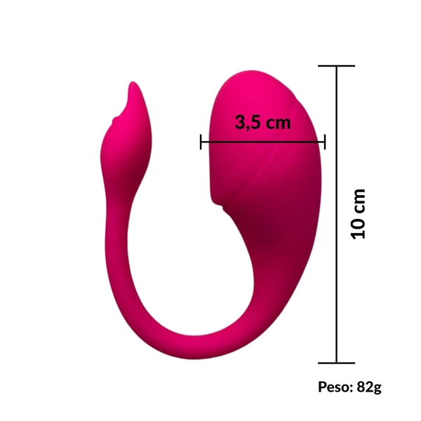 Vibrador de Casal em Silicone Aveludado Controle por Aplicativo