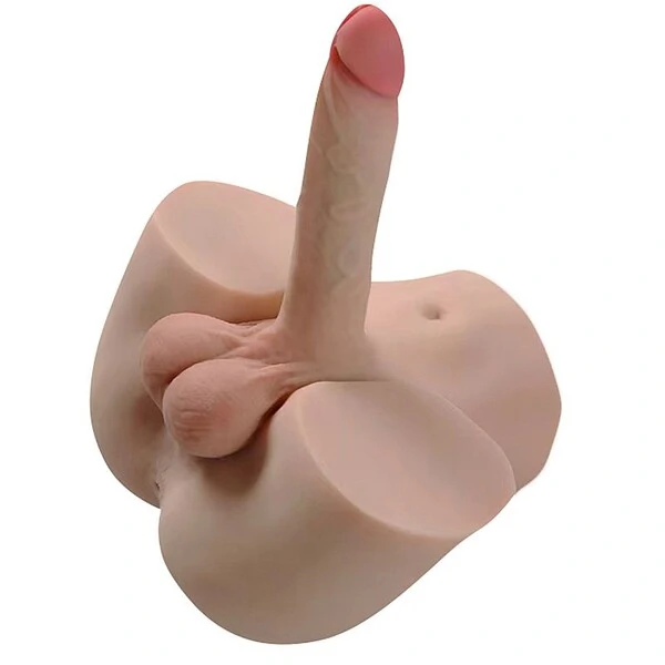 Boneco Homem Meio Corpo em Cyberskin Super Realista Ânus Penetrável