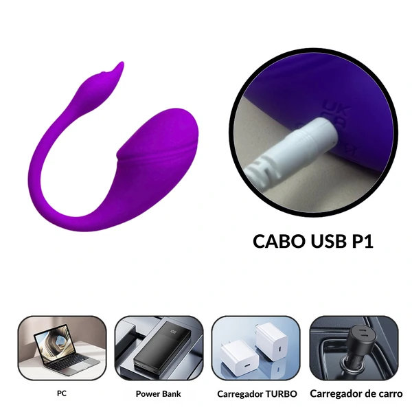 Vibrador de Casal em Silicone Aveludado Controle por Aplicativo