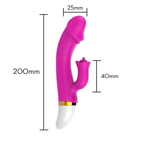 Vibrador Estimulador Clitoris Ponto G com Língua Mágica