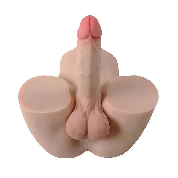 Boneco Homem Meio Corpo em Cyberskin Super Realista Ânus Penetrável