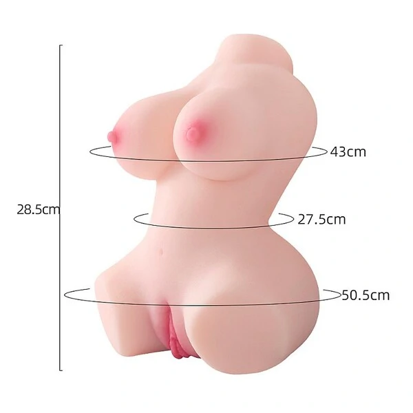 Masturbador Masculino Super Realístico Meio Corpo em Cyberskin Vagina e Ânus