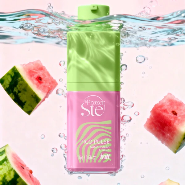 Gel Sugador Excitante Pico Pulse Beijável Unissex Vibra Pulsa e Gela Forte