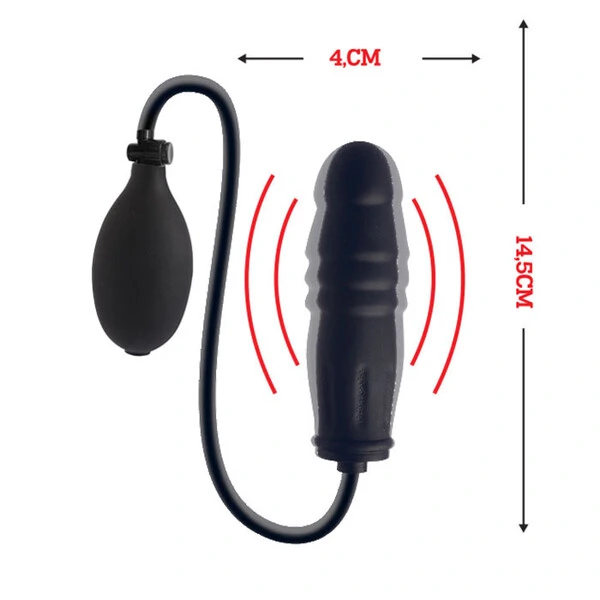 Dildo H8 Inflável em Silicone com Bomba Manual com Controle de Pressão