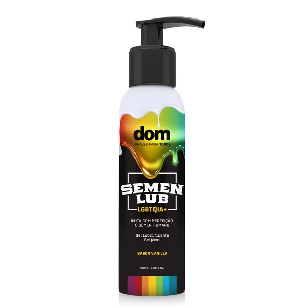 Gel Lubrificante Beijável Semen Lub LGBTQIA+ Sabor Vanilla