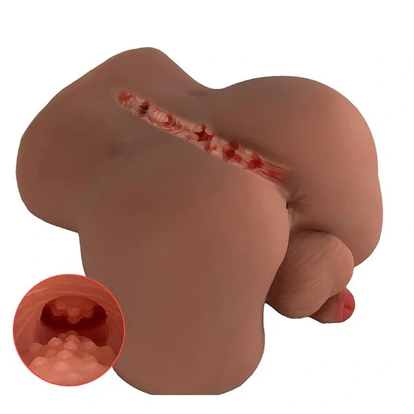 Meio Corpo Masculino Masturbador Ânus Apertado Texturas