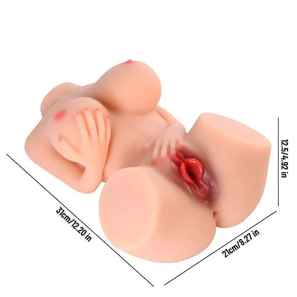 Masturbador Masculino Meio Corpo Vagina Ânus Cyberskin Macio