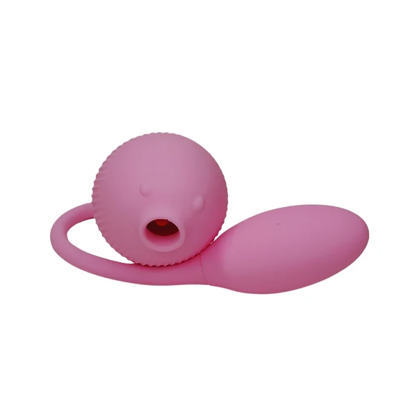 Vibrador Estimulador Clitoriano Duplo por Aplicativo Recarregável Toque Aveludado