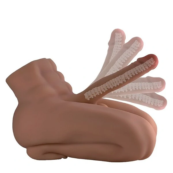 Boneco Meio Corpo Masculino de Joelhos com Pênis 20 cm