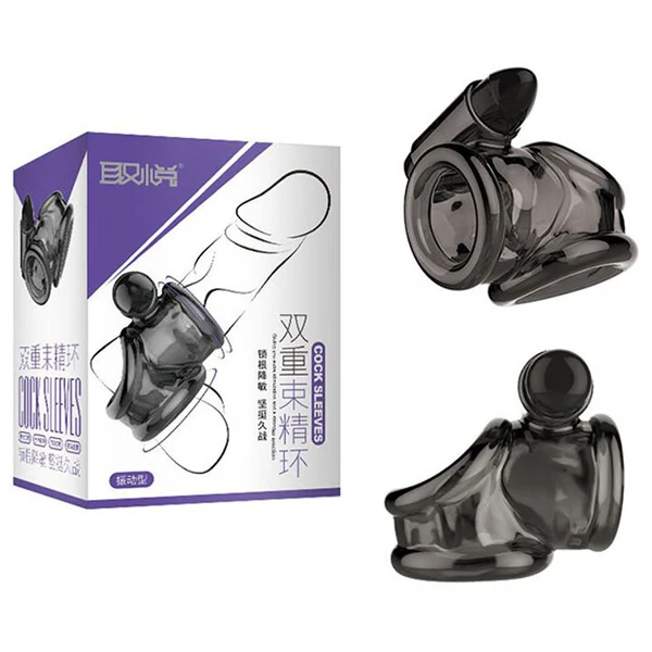 Anel Peniano Duplo com Vibro - Double Cock Slevee