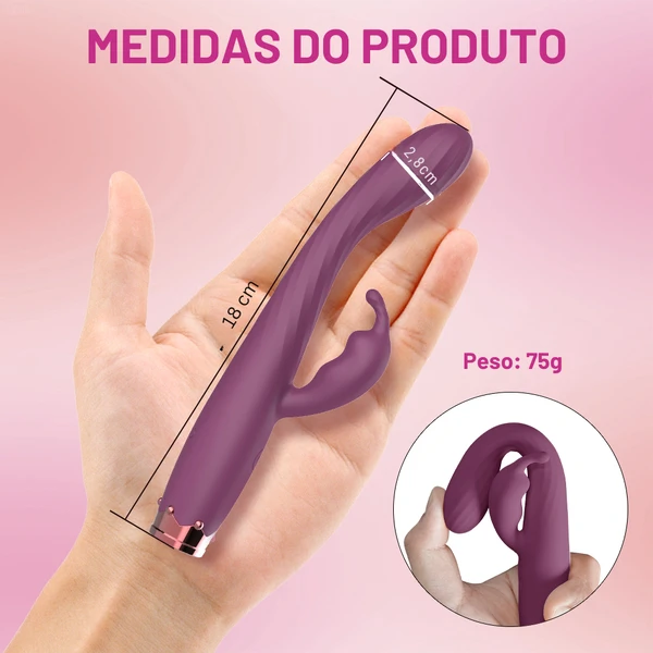 Vibrador com Estimulador Clitoriano Little King