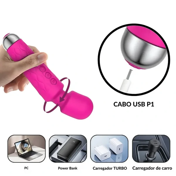 Super Varinha Mágica Massageador Estimulador Clitoriano