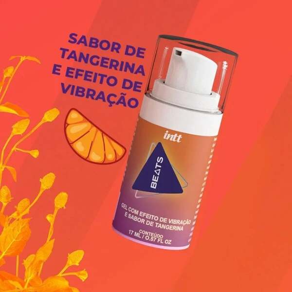 Gel com Efeito de Vibração Sabor Tangerina Beats INTT 17ml