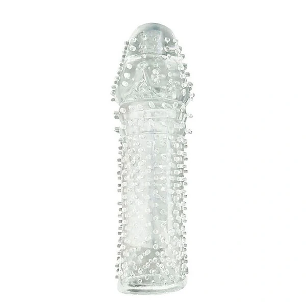 Capa Peniana de Silicone com Cerdas Estimulantes Transparente