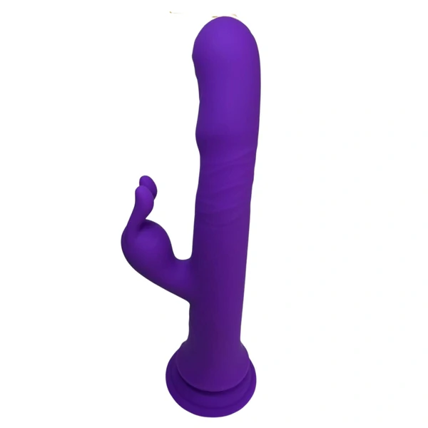 Vibrador com Ventosa e Estimulador Clitoriano Rabbit Super Macio Toque Aveludado