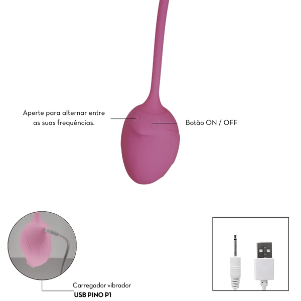 Vibrador Estimulador Clitoriano Duplo em Formato de Pássaro por Aplicativo