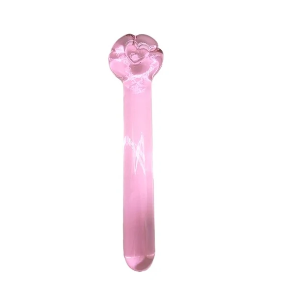 Plug Anal de Vidro Dildo Estimulador Liso com Coração